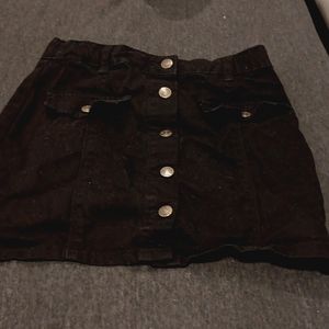 Black denim forever 21 kids mini skirt size 13/14